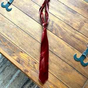 Mens terracotta velvet tie
